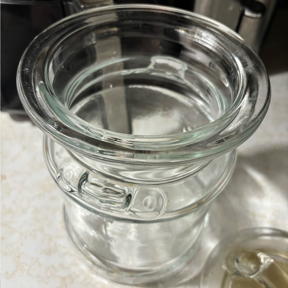 VTG LE Smith Clear Glass Milk Can Canister Container Storage Cookie Jar Farm - Picture 4 of 4